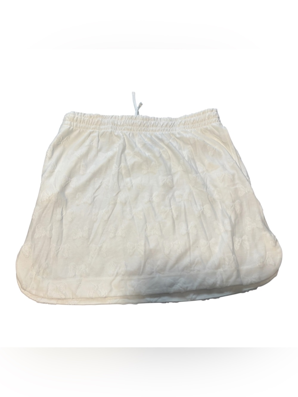 Disney Minnie Mouse White Textured Bow Skirt - Size Medium